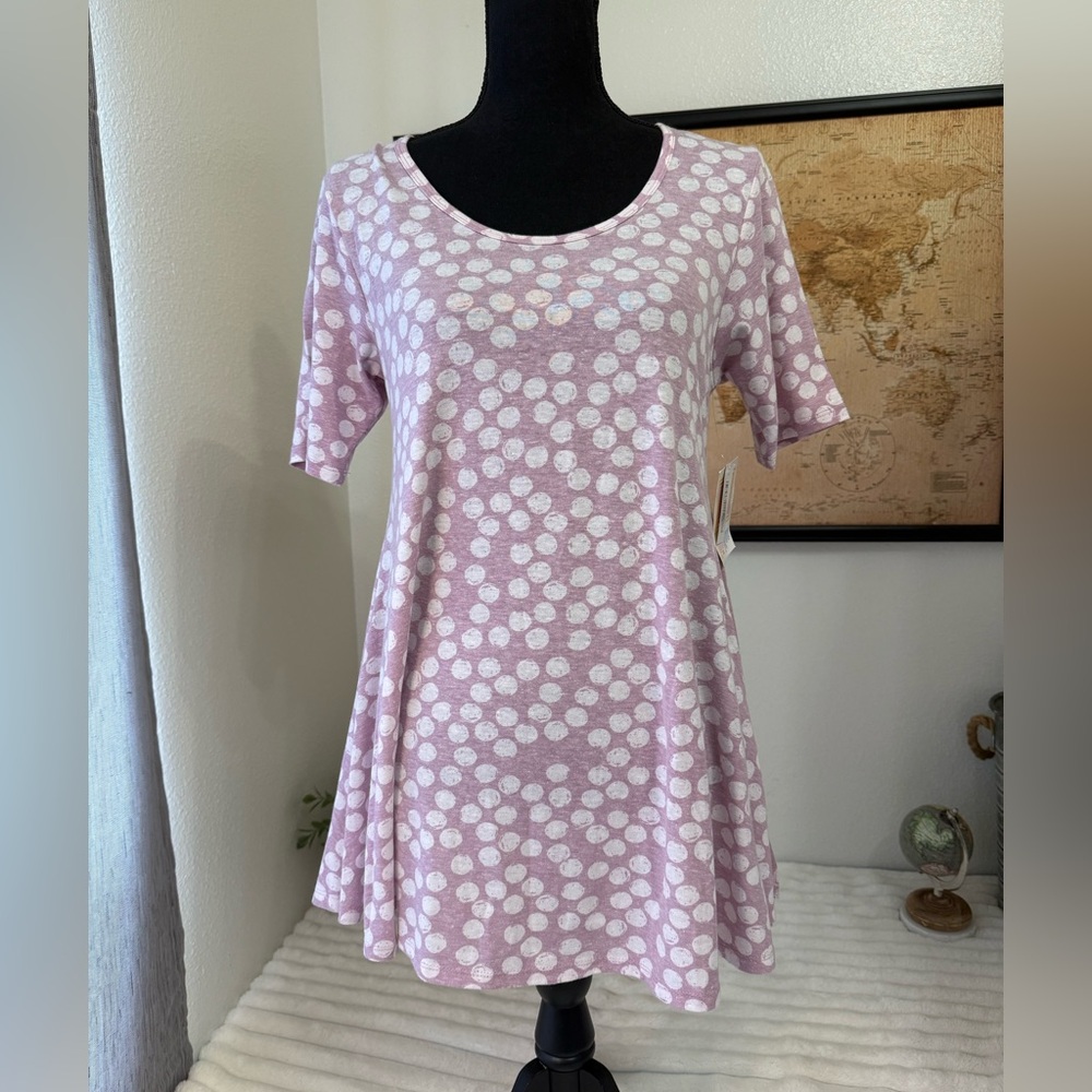 Lularoe Perfect T polka dot tee shirt size XS